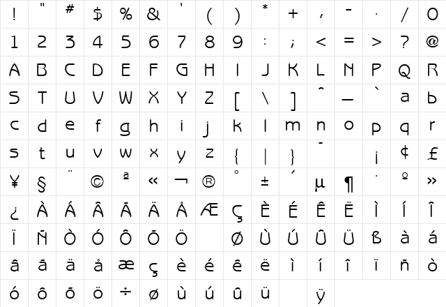 Benguiat Gothic Regular font glyphpreview