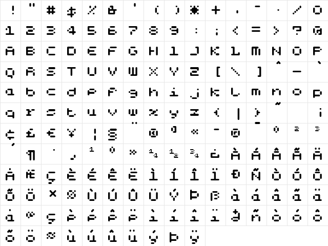 Tribe Mono Regular font glyphpreview