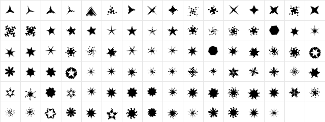 XGalaxyOne Regular font glyphpreview