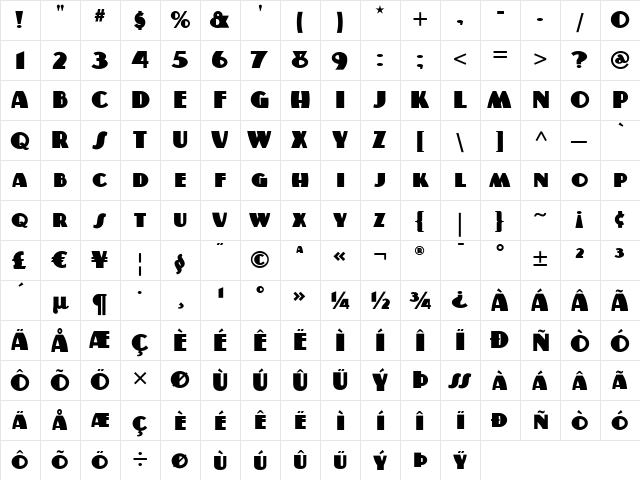 MisterChucklesITC Regular font glyphpreview