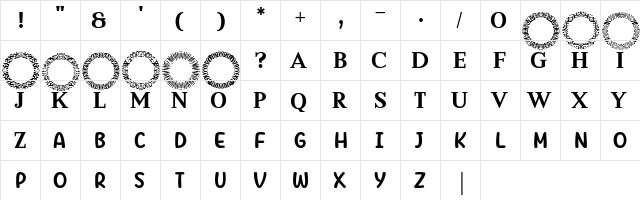 MOG rhythm Regular font glyphpreview