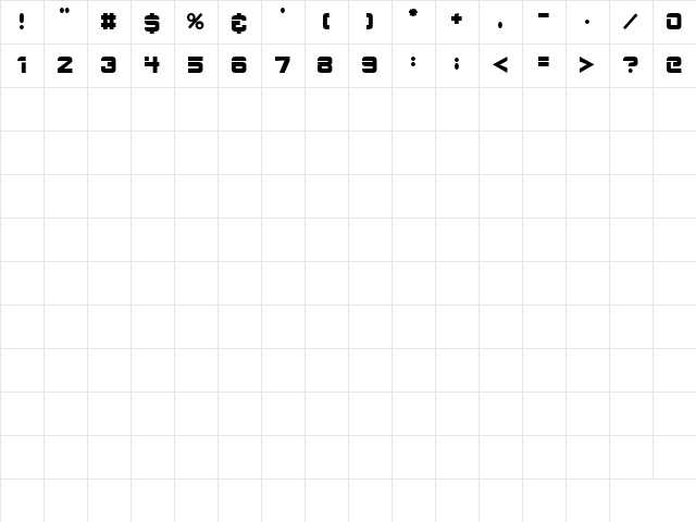 Star Trek Hebrew Regular font glyphpreview
