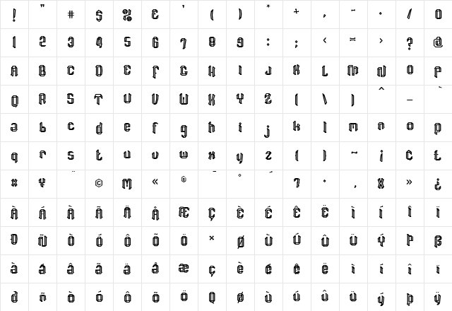 Slag Regular font glyphpreview