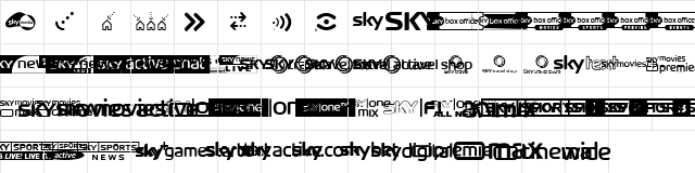 Sky TV Channel Logos Regular font glyphpreview