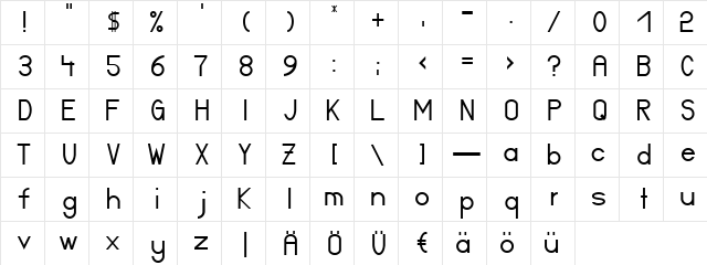 Certified Regular font glyphpreview