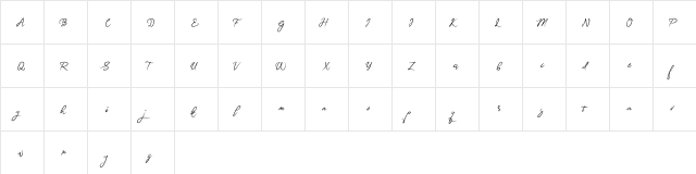 BrightnesSignature Light font glyphpreview