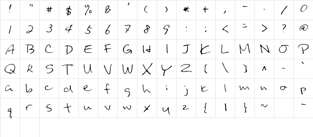 Urara Regular font glyphpreview