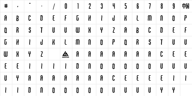 Qirof Regular font glyphpreview
