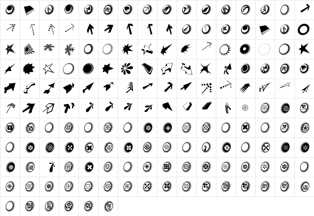 DingsbumsBats Regular font glyphpreview