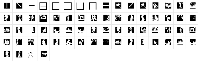 SomeSilhouettesTwo Regular font glyphpreview