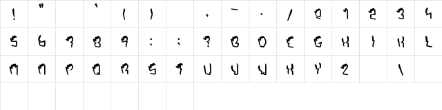 OCTOPUS ORBIT Regular font glyphpreview