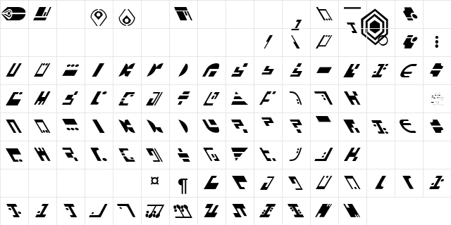 ST Ferengi R Regular font glyphpreview