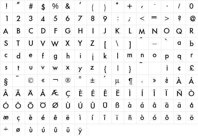 FutoralMedDB Normal font glyphpreview