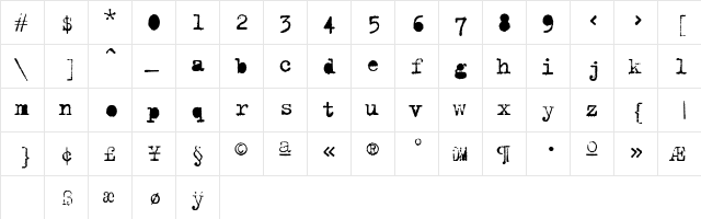 TrixieExtra Regular font glyphpreview