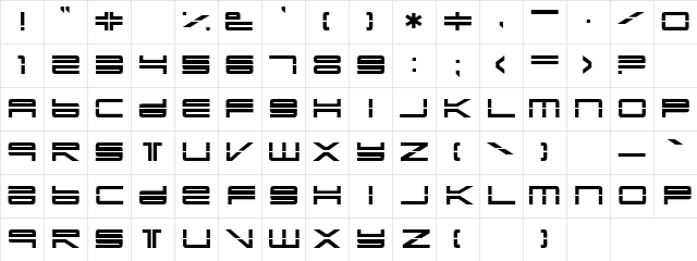 Split Regular font glyphpreview