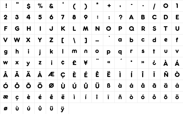 FrankfurterEF Medium font glyphpreview