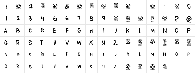 Any Takers Regular font glyphpreview