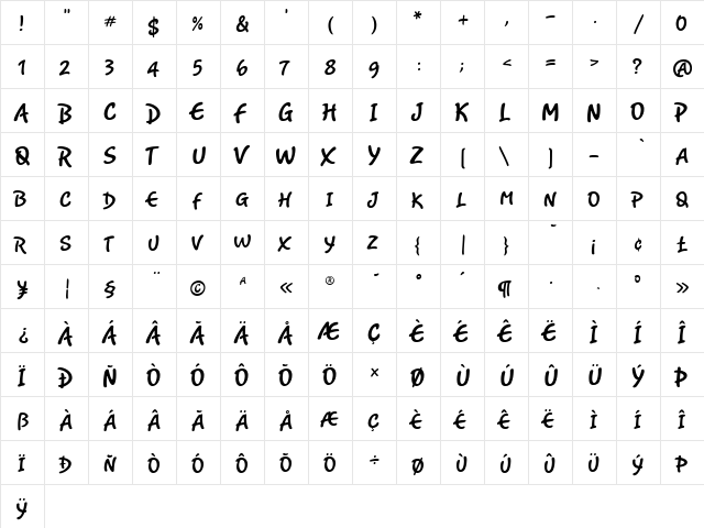 Romy Caps Regular font glyphpreview