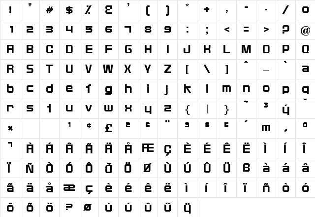 BixbySpecial Regular font glyphpreview