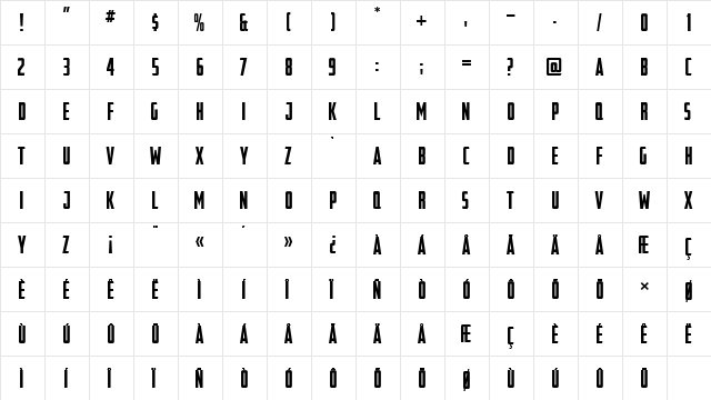 Out Of My League Regular font glyphpreview