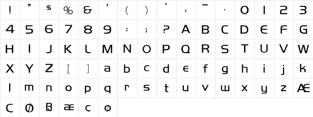 Koshgarian-Light Regular font glyphpreview