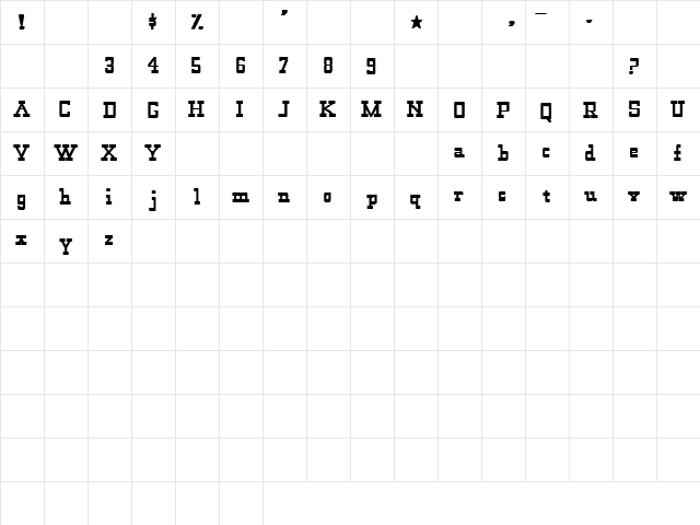 Take It Easy 2 Regular font glyphpreview