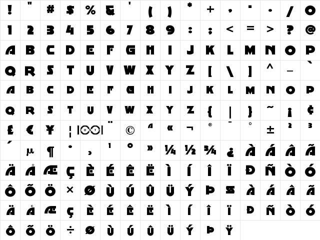Minstrel Poster NF Regular font glyphpreview