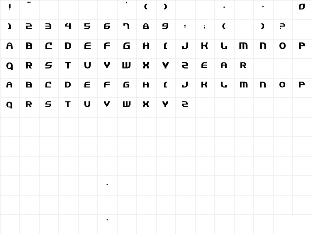 Ewok Bold font glyphpreview
