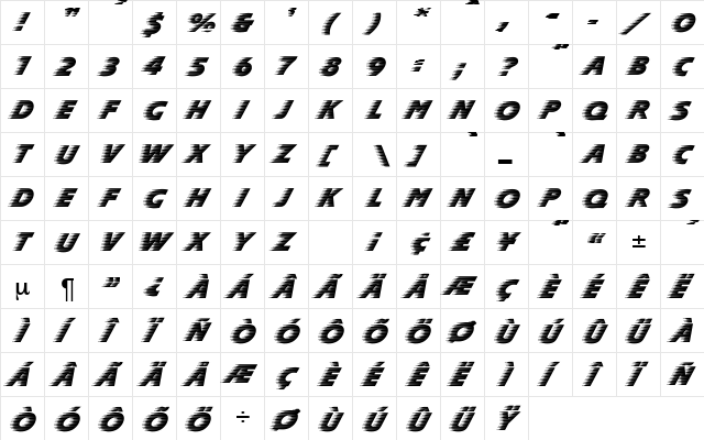 SlipperDB Normal font glyphpreview