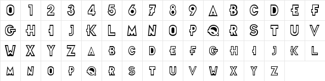 Futurama Title Font Regular font glyphpreview