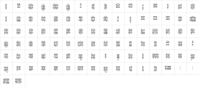 Entangled (BRK) Normal font glyphpreview