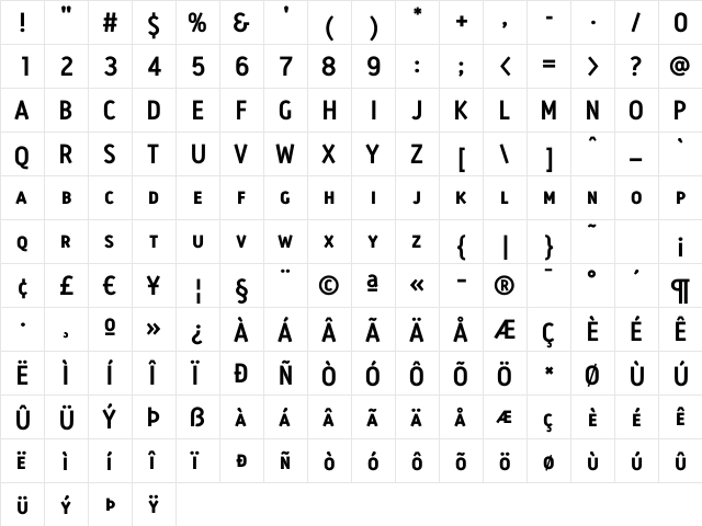 AntitledDemi Caps Regular font glyphpreview