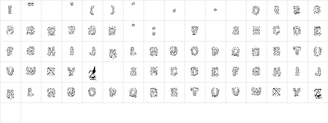 KICK ! Regular font glyphpreview