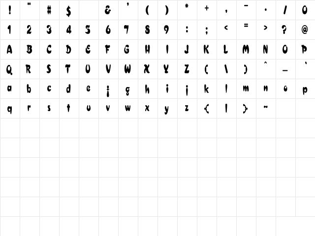 Electrik Cn Regular font glyphpreview