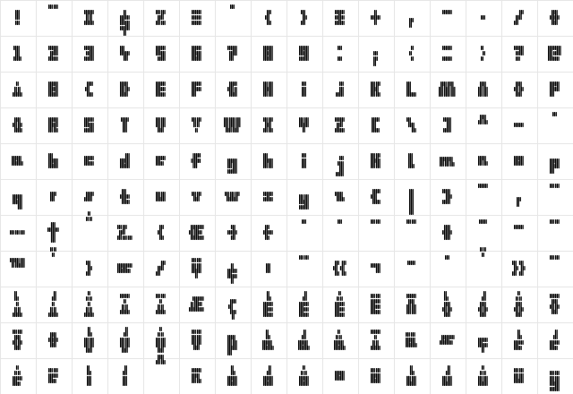 DS Okinami255R Regular font glyphpreview