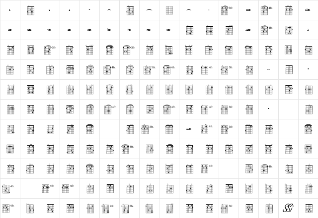 LyricSSK Regular font glyphpreview