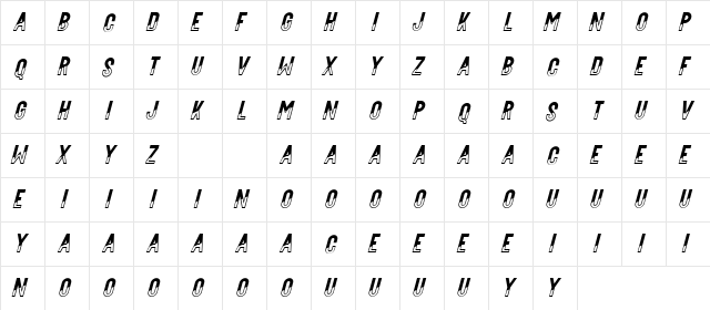 Buffalord Demo Gradient Italic font glyphpreview