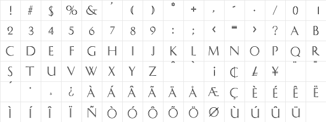Mykena Regular font glyphpreview