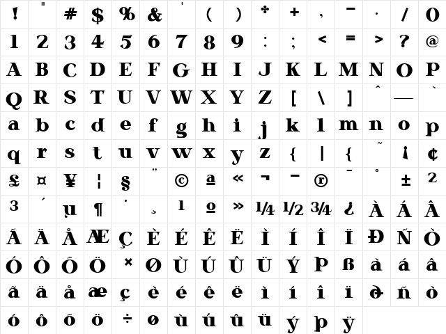 Darcie Regular font glyphpreview