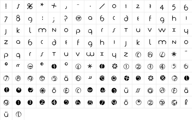 TschichLightFS Regular font glyphpreview