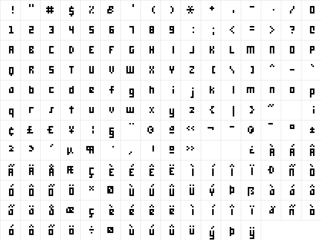 monooge 05_56 Regular font glyphpreview
