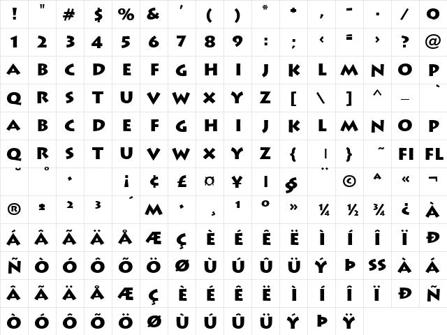 ft89 Bold font glyphpreview