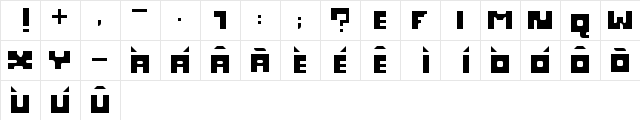 TAUS Regular font glyphpreview