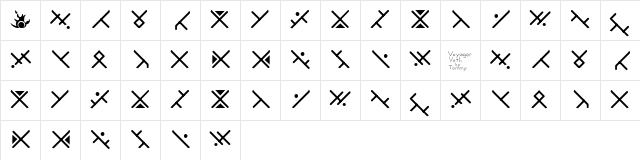 Voth ST Voyager Normal font glyphpreview