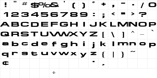Supertouch Regular font glyphpreview