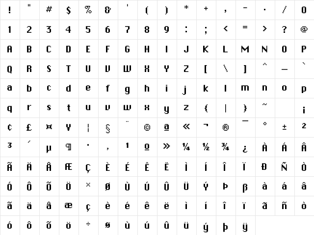 Euxoi Regular font glyphpreview