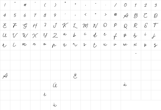 Flowee Regular font glyphpreview