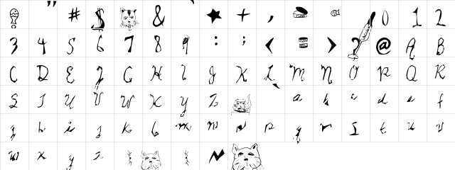 Star Cat Regular font glyphpreview