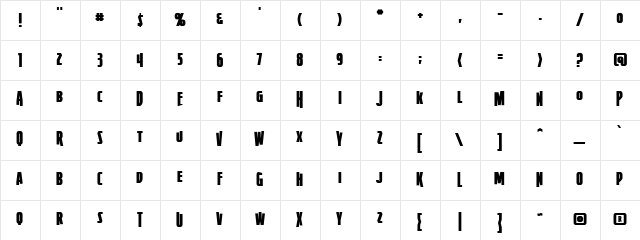 Firepower BB Regular font glyphpreview