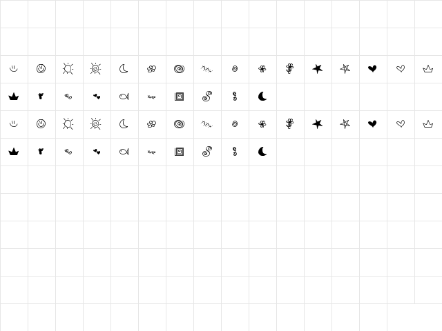 MTF Doodle Regular font glyphpreview